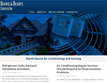 Tablet Screenshot of myrtlebeachairconditioningandheating.com
